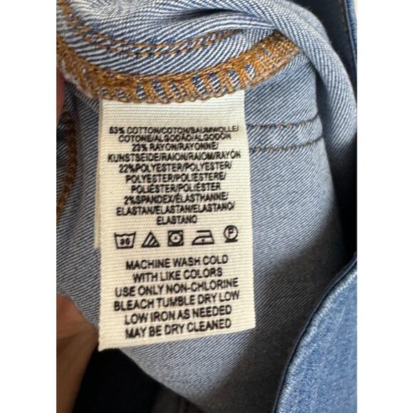 Free People denim flare Gummy pull-on jeans size 30 medium wash - Picture 7 of 7